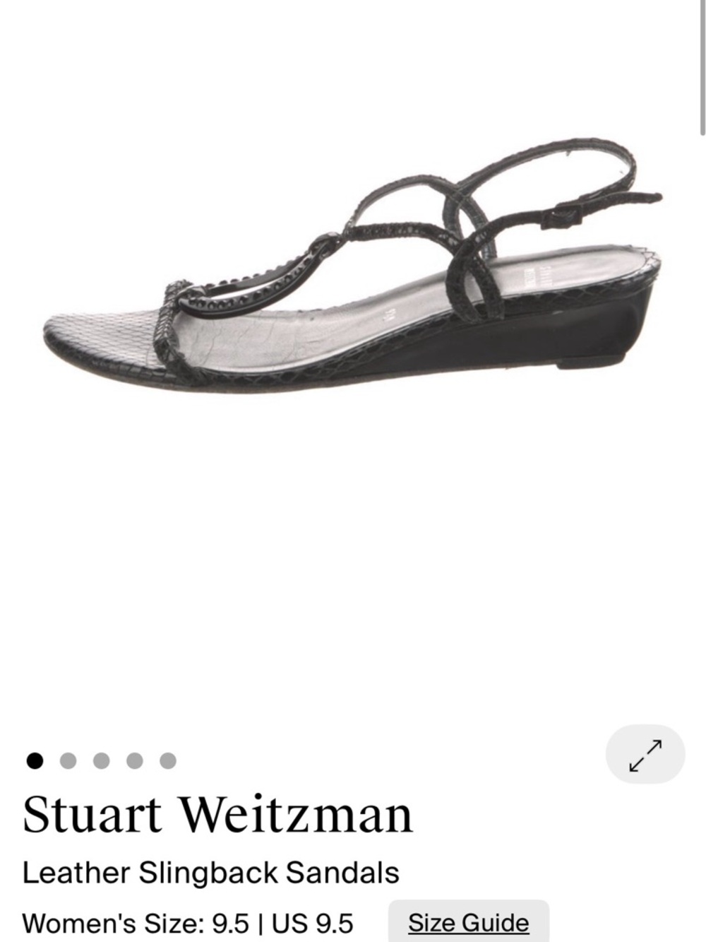 Stuart Weizmann black sandal 9